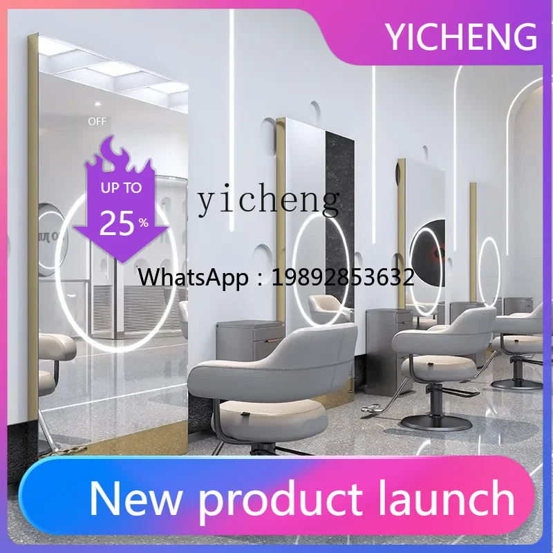J1  hairdresser mirror table single and double-sided floor mirror barber shop hairdresser mirror hair salon special floor