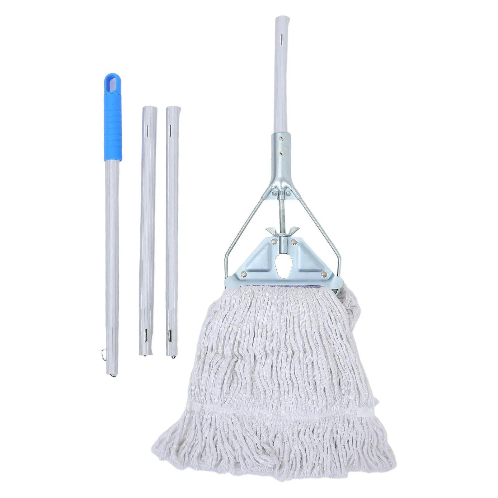 

1Set Industrial Grade Triangle Mop Handle Heavy Duty Replacement Stick Mop Head Clamp for Commercial Hardwood Tile Floor