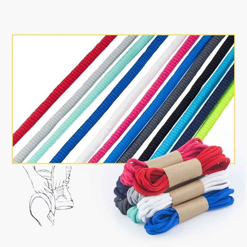1Pair/ Classic Round Shoelaces High Quality Leisure Sport Shoe laces  Outdoor Men And Women Shoelace Fashion Multi Color image 2