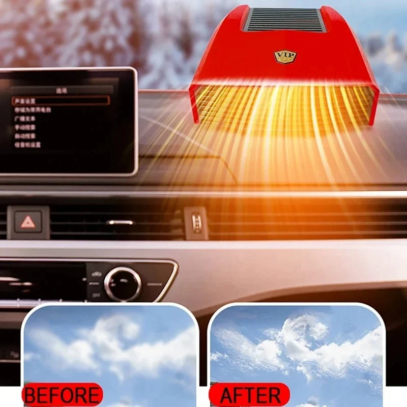 AS94-Car Heater Snow Demister Cold Defrosting Warm Wind Rotation Heating Fan For  18V Battery Car Mounted Warmer