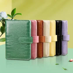 Simulated Crocodile Leather Binder A5 Macaron A6 Budget Holder Magnetic Buckle Loose Leaf Notebook Notepad Gift