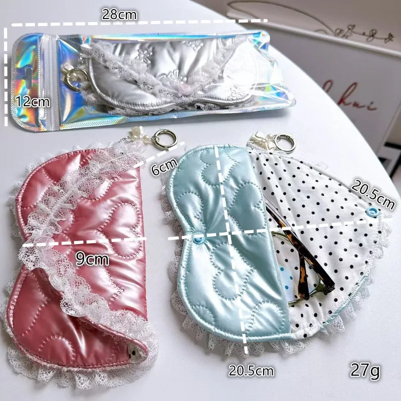 

Cute Glasses Bag Women Accessories Bow Lace Buckle Sunglasses Decoration Storage Bag Doll Desktop Decoration Girl Gift Wholesale