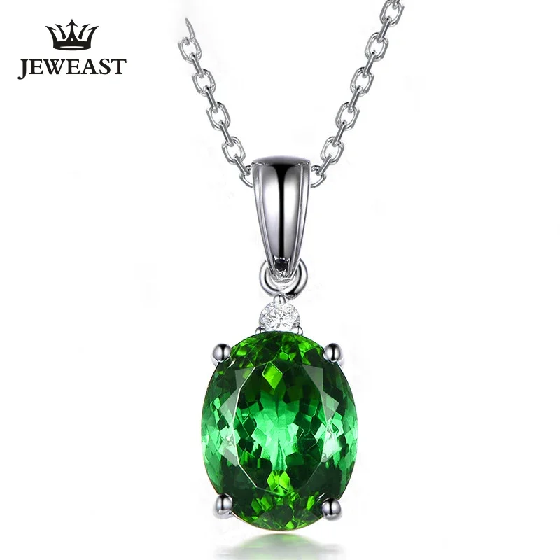 

Natural green tourmaline 18K Pure Gold Pendant Real AU 750 Solid Gold Upscale Classic Party Fine Jewelry Hot Sell New 2025