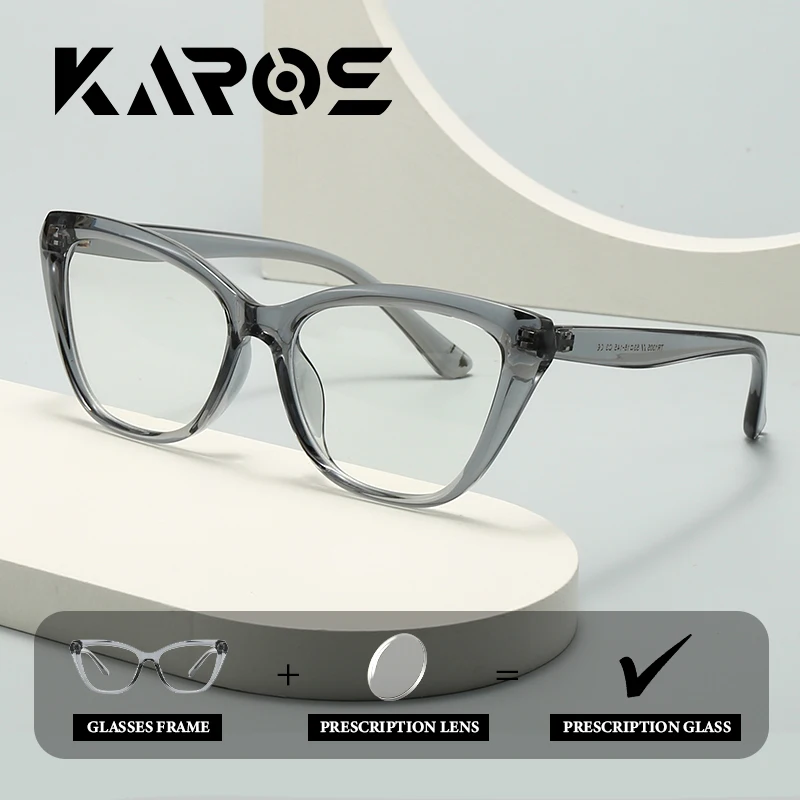 

KAROS Large Frame Butterfly Design Women's Glasses, Anti-Blue Light Customizable Prescription & Photochromic Lenses