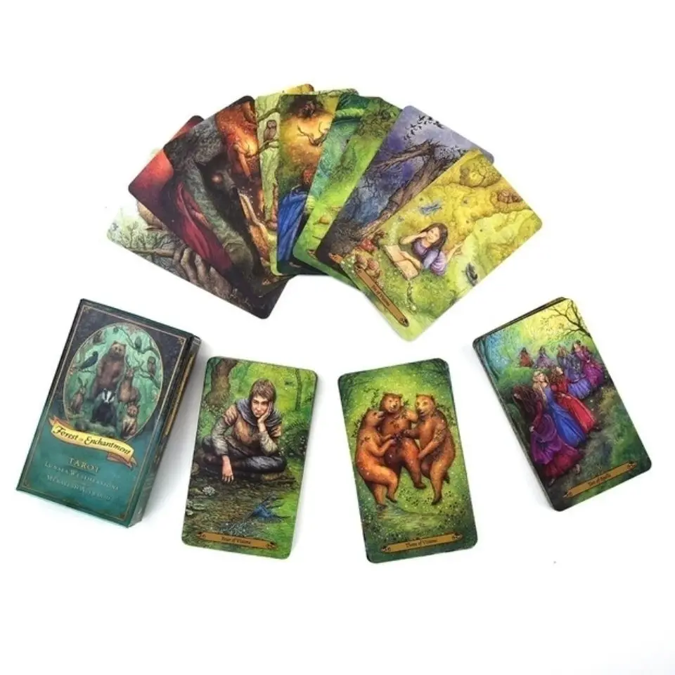 78pcs Forest of Enchantment Tarot Cards Deck Game English Broad Game Tarot Board Deck Games Divination Cards