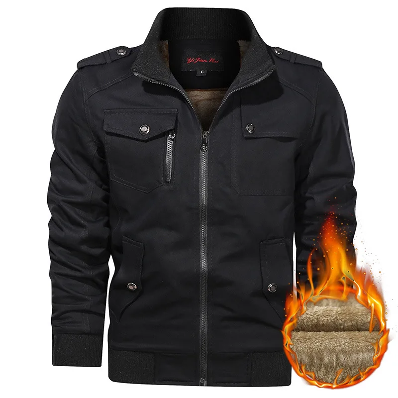 

Korean Style Men's Stand Collar Velvet Parkas Windproof Men's Slim Fit Business Jacket Top Brand Men's Winter Outdoor Parkas