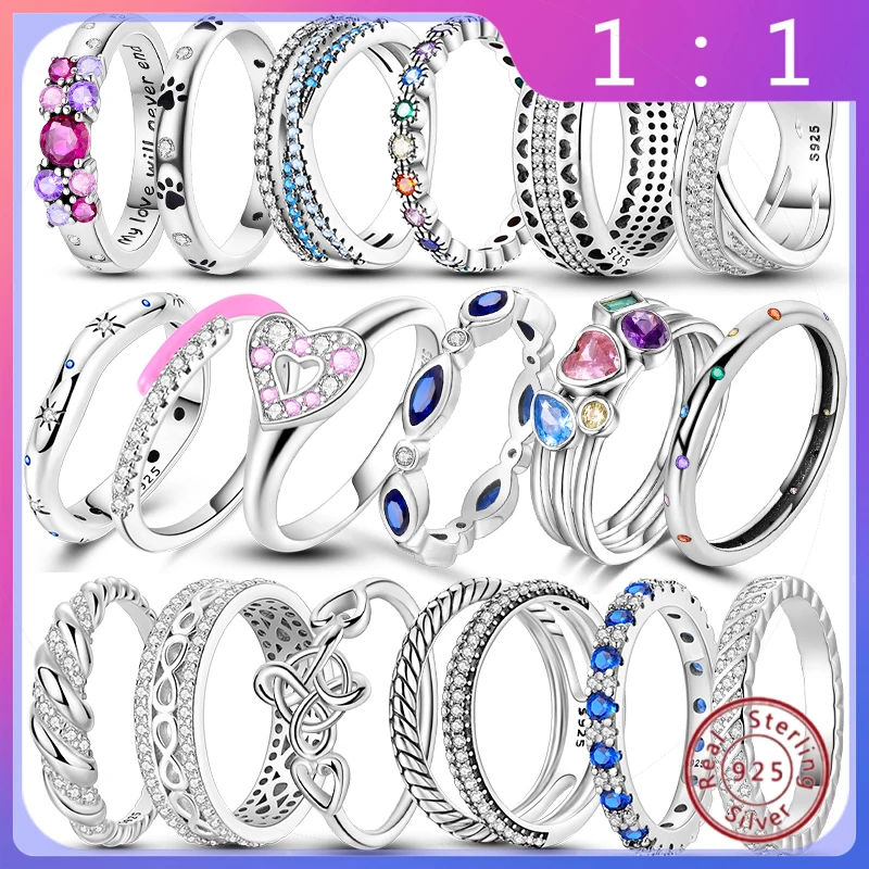 

Anillos de Plata Esterlina 925 Nuevos 2025 – Con Circón Brillante CZ, Originales para Mujeres, Joyería Fina Boda