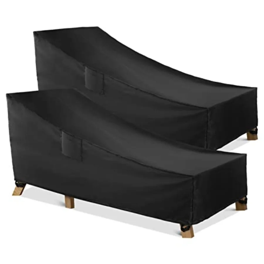 

Patio Chaise Lounge Cover Waterproof Heavy Duty Outdoor Lounge Chair Covers Durable Patio Furniture Covers - 2 Pack