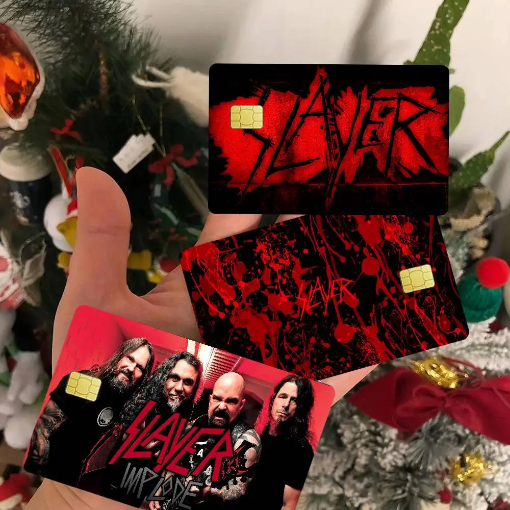 H-Heavys-Metals-Band Slayer Diy Credit Debit Card Sticker Party Sticker Decoration Waterproof Small Chip Card Skin Sticker