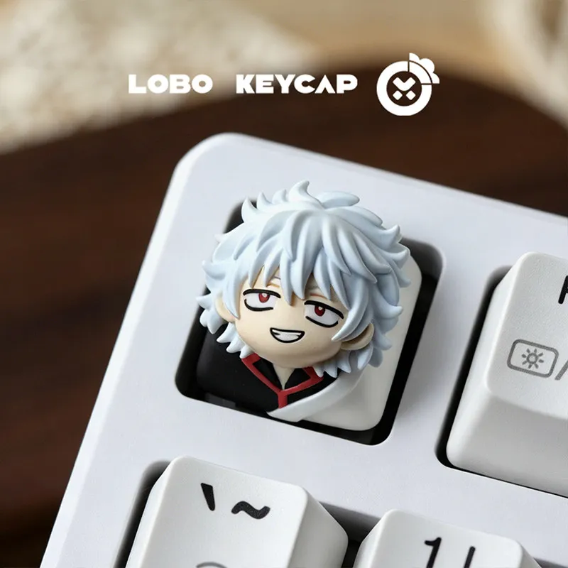 Lobo Keycap Gintama Sakata Gintoki Custom Resin Keycap Exquisite Decoration For Mechanical Keyboard Esc Anime Gift For Collector