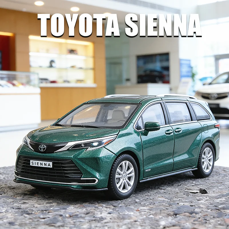 

Масштабная модель автомобиля Toyota Sienna MPV 1:24, литая из металла, с высокой степенью детализации, со звуковыми и световыми эффектами, коллекционная, детская игрушка, подарок