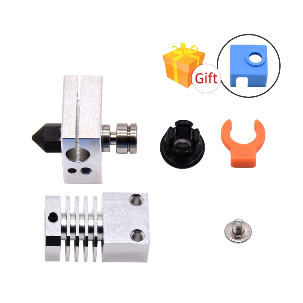 Dissipador All Metal Hotend Upgrade Kit para Impressoras CR-10 Ender-3, Micro Swiss, Titânio Heat Breaker Garganta