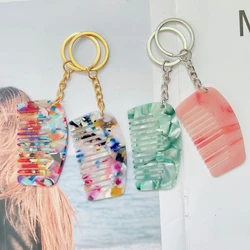 Vintage Creative Portable Mini Comb Keychain for Women Trend Aesthetic Cute Unique Pendant Casual Fashion Accessories Gift