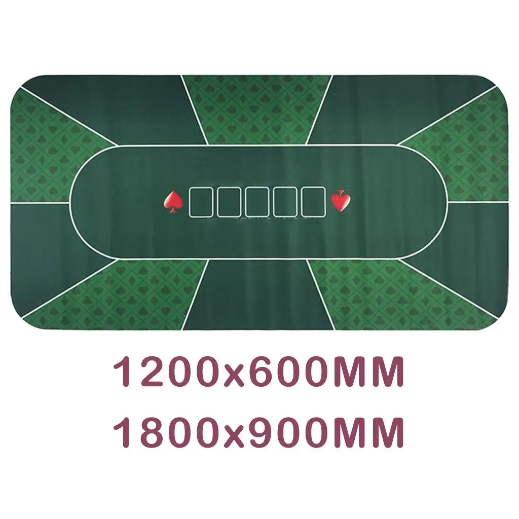 

Professional Poker Felt Portable Roll Table Top Cover Layout,Home Families 10-Players Tabletop Layout