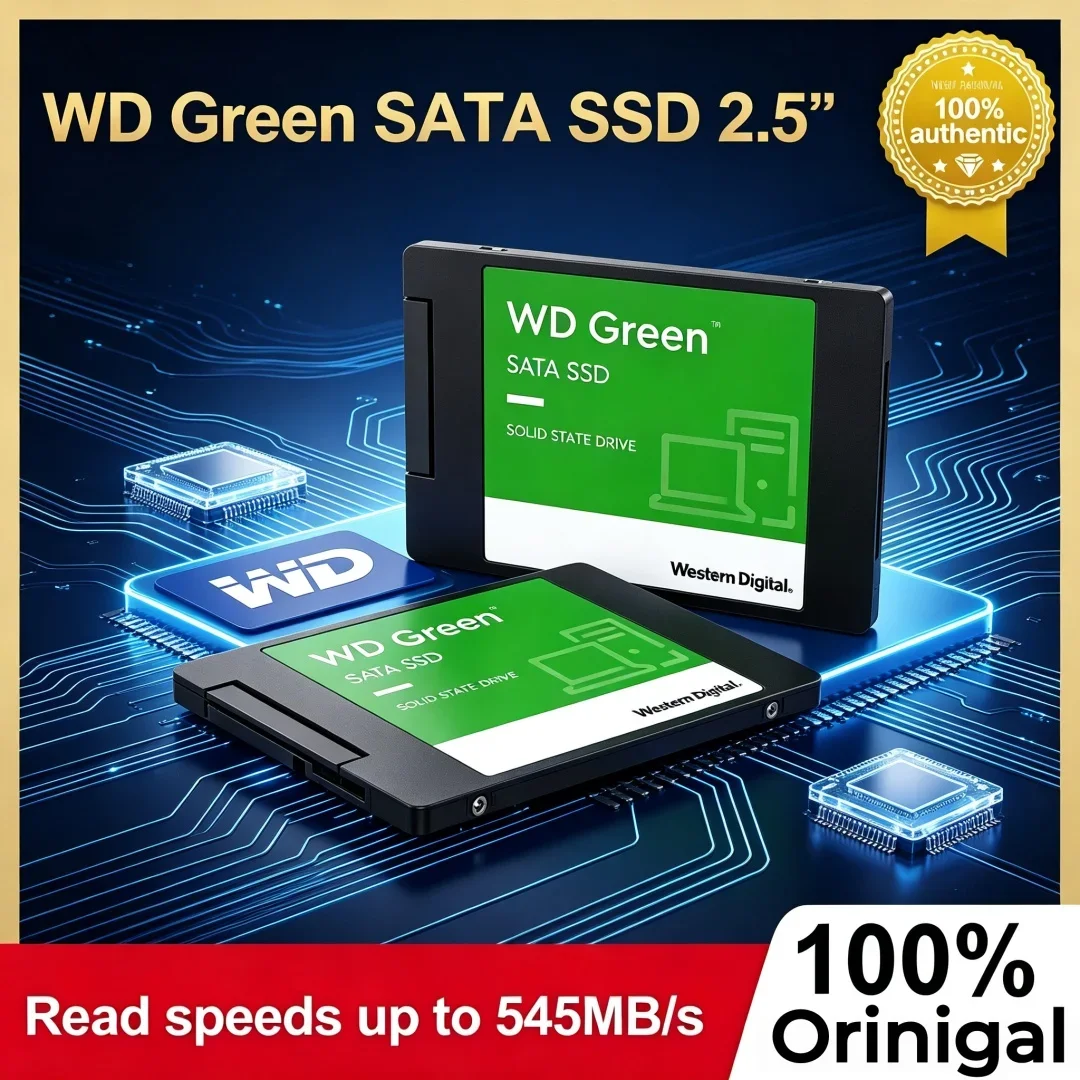 Original WD Green 250GB 1TB 2TB SATA SSD 2.5" SATA3 Internal Solid State Disk For Notebook Desktop PC Hard Drive
