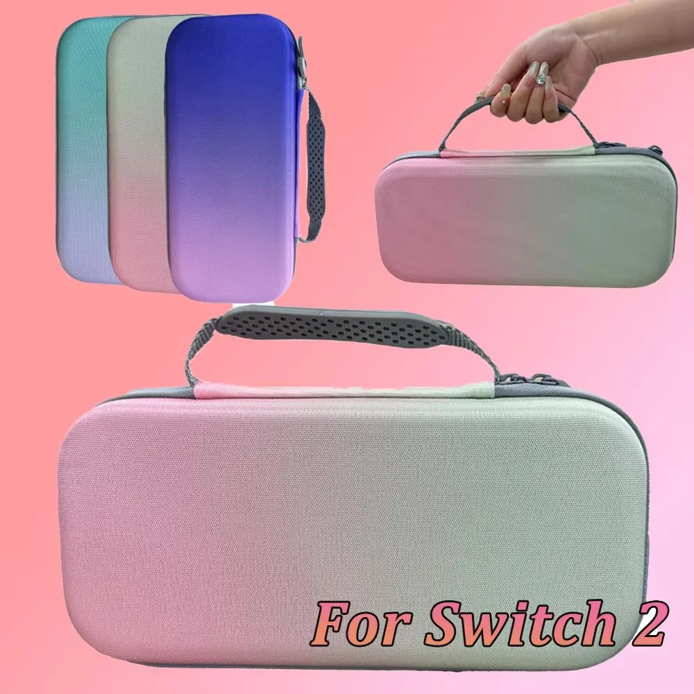 Für Switch 2 Reise-Tragetasche Tragbare & Stilvolle Farbverlauf-Aufbewahrungstasche mit Großer Kapazität, Modisches Accessoire für Switch 2