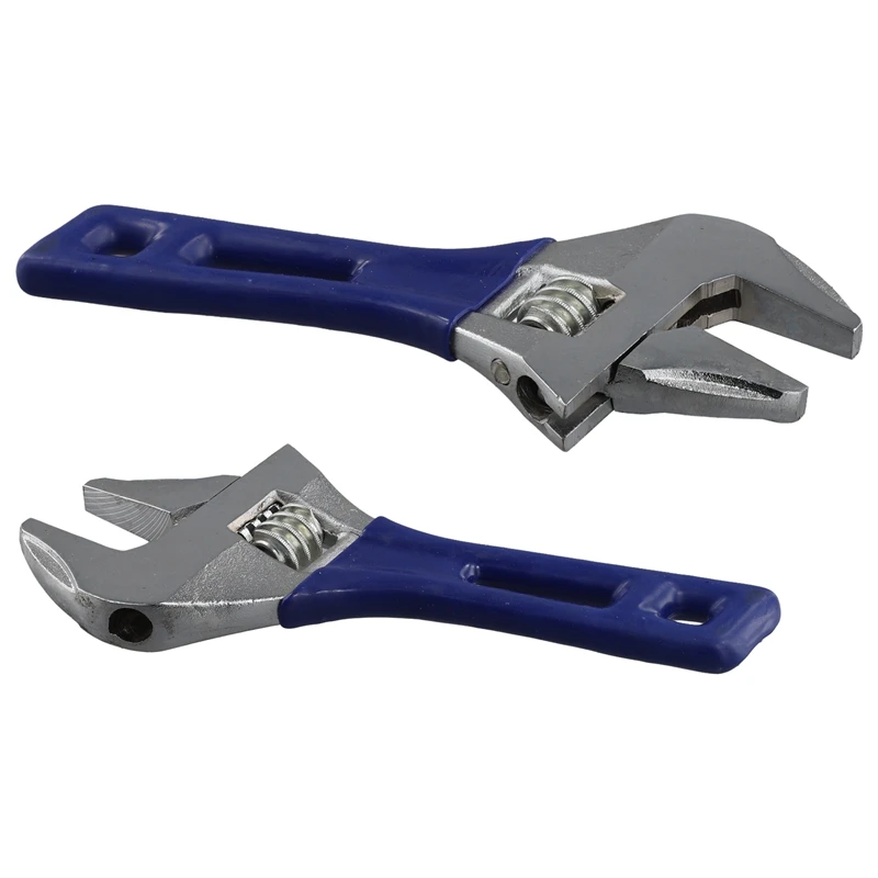 

2PCS Universal Adjustable Wrench Large Opening Short Handle Multifunctional Mini Wrench Bathroom Tools