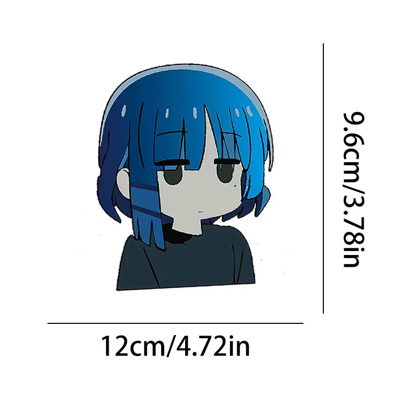 1PC Anime Girl JDM Motorcycle Sticker Waterproof for Motorbike Front Fairing Side Panel Car Window Rear Bumper Electric Scooter view 2