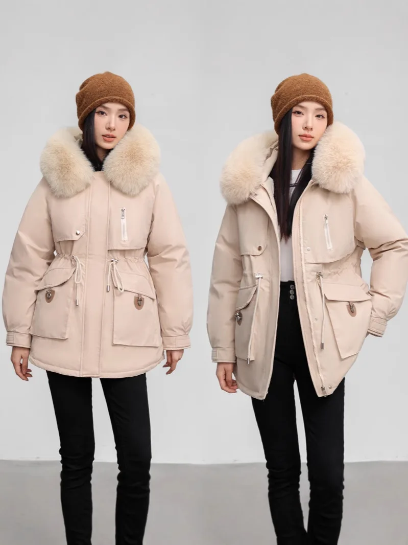 

Парка женская демисезонная двусторонняя средней длины, водоотталкивающая, матовая, утепленная, для путешествий, с воротником-стойкой, стеганая, очень теплая, в стиле хип-хоп, для активного отдыха