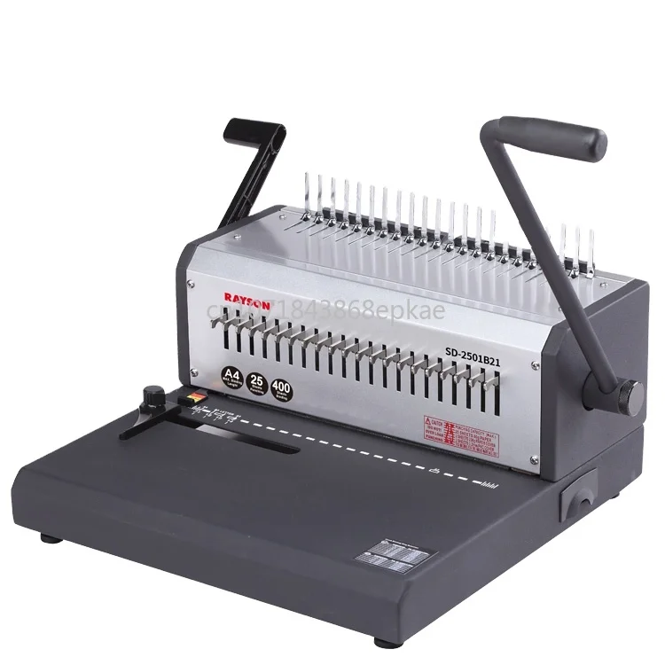 Customizable SD-2501B21 Comb Binder 21 Hole Double Handle Manual Comb Binding Machine