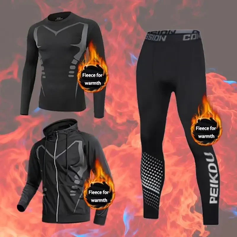 2025 New Comprehensive Training Warm Set of 3 pieces, warm and close-fitting, comfortable for exercise