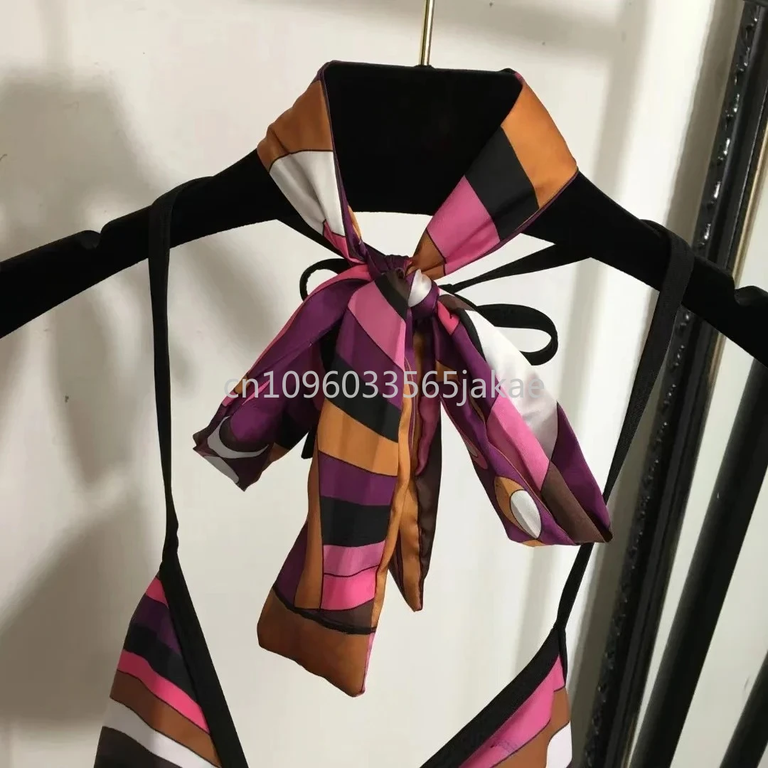 2025 novos conjuntos de biquíni com faixa de cabeça feminina, trajes de banho de design de moda, marca europeia, trajes de banho tankini sexy