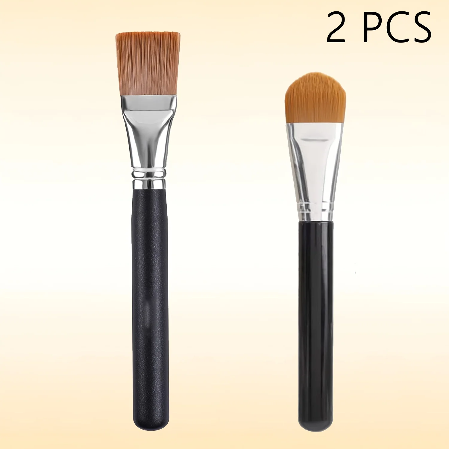 2pcs Ultra-Thin Makeup Brush Professional Foundation Brush Concealer Brush Contour Brush for Liquid Cream Makeup Premium Flat Fa