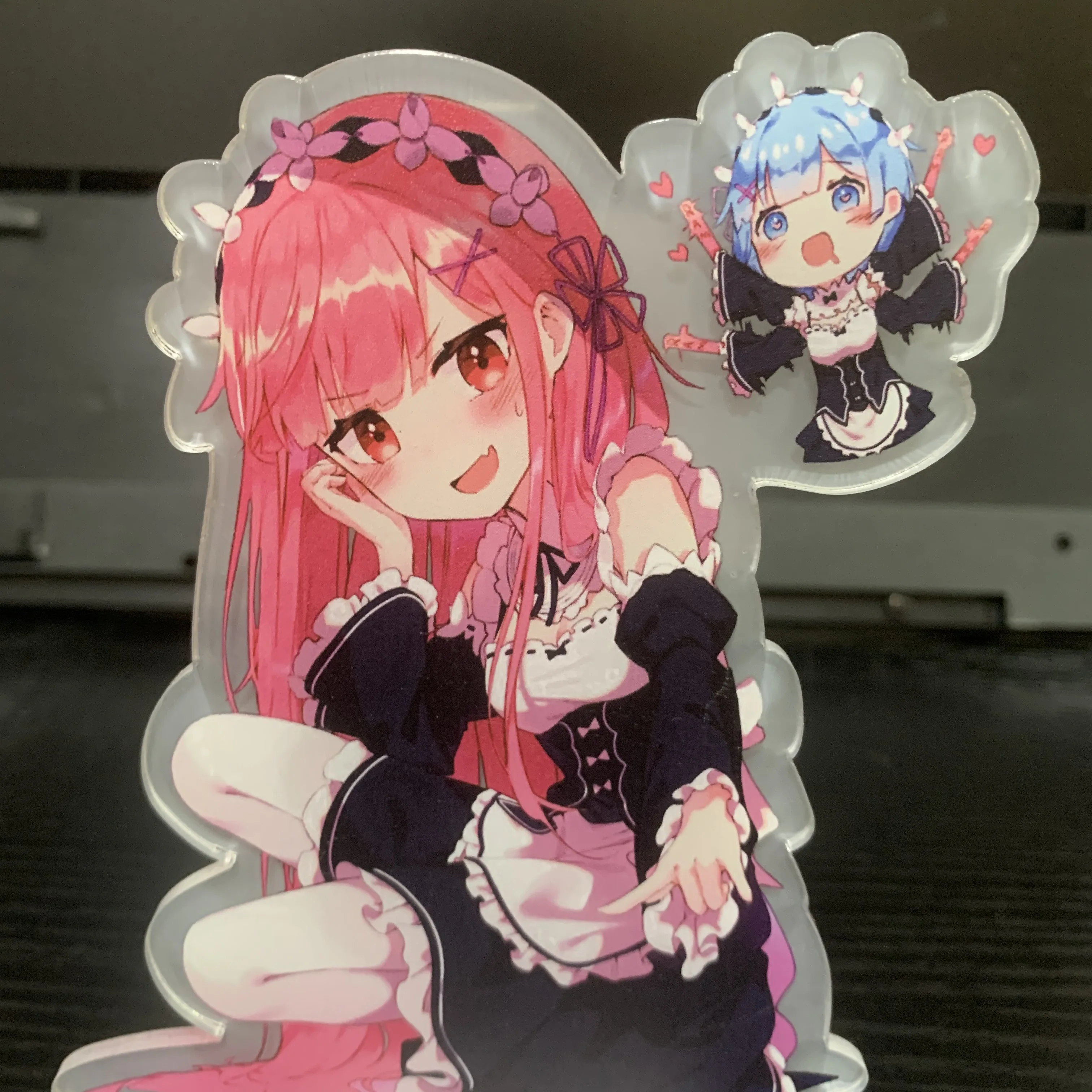 Ri: la vita in un mondo diverso da zero figure di Anime Rem Ram Cosplay supporto in acrilico modello piatto scrivania Decor segno in piedi fan