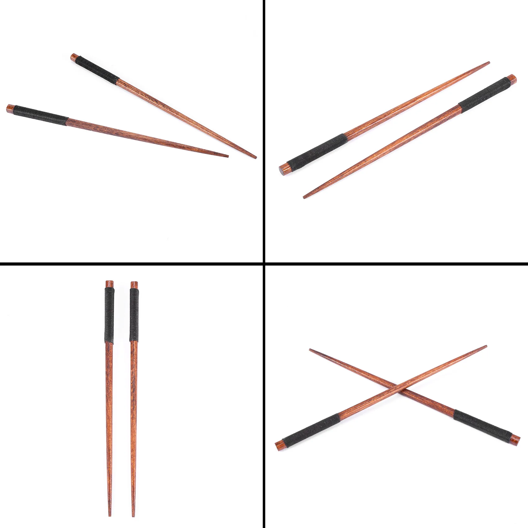 M12K-1 Pairs Japanese Natural Wood Chopsticks Value Pack Cooking Tableware Theaceae Black