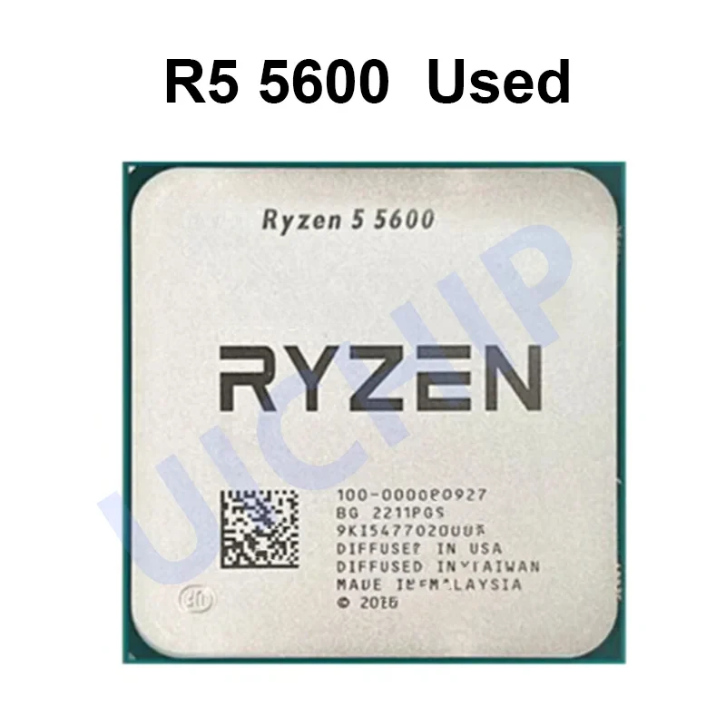 

Процессор Ryzen 5 5600, 3,5 ГГц, 6 ядер, 12 потоков, R5 5600, процессор AM4, 7 нм, L3 = 32 м, разъем AM4