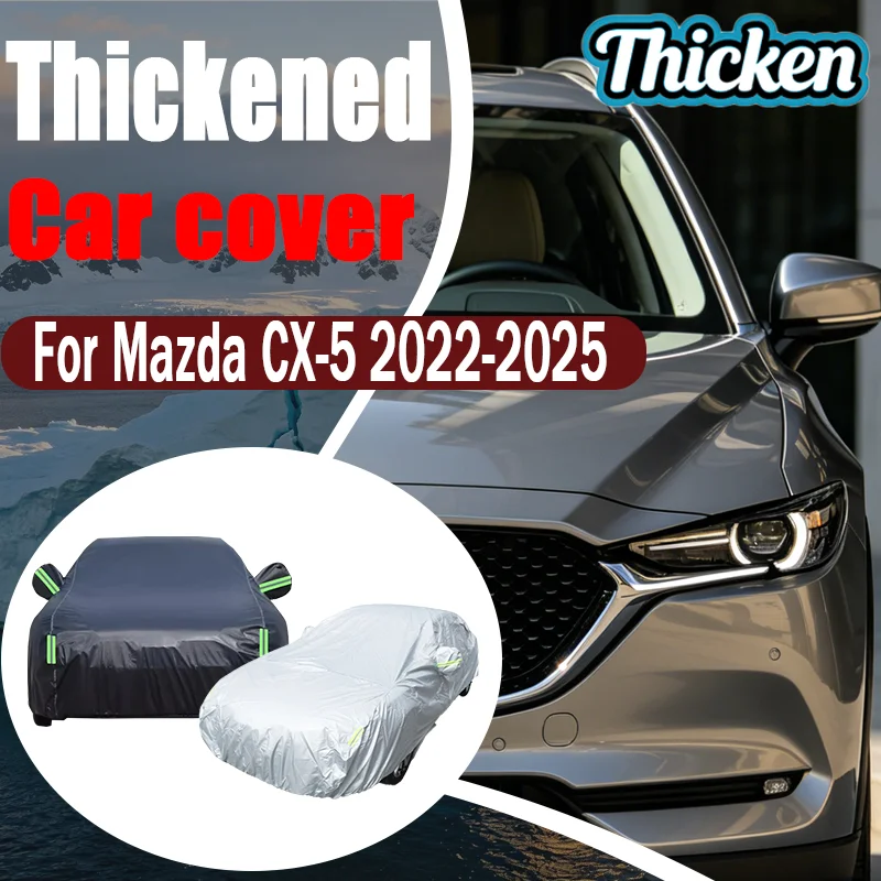 

For Mazda CX-5 2022 2023 2024 2025 Full Car Covers Oxford Fabric, Anti-UV Sunshade, Waterproof Snowproof Dustproof