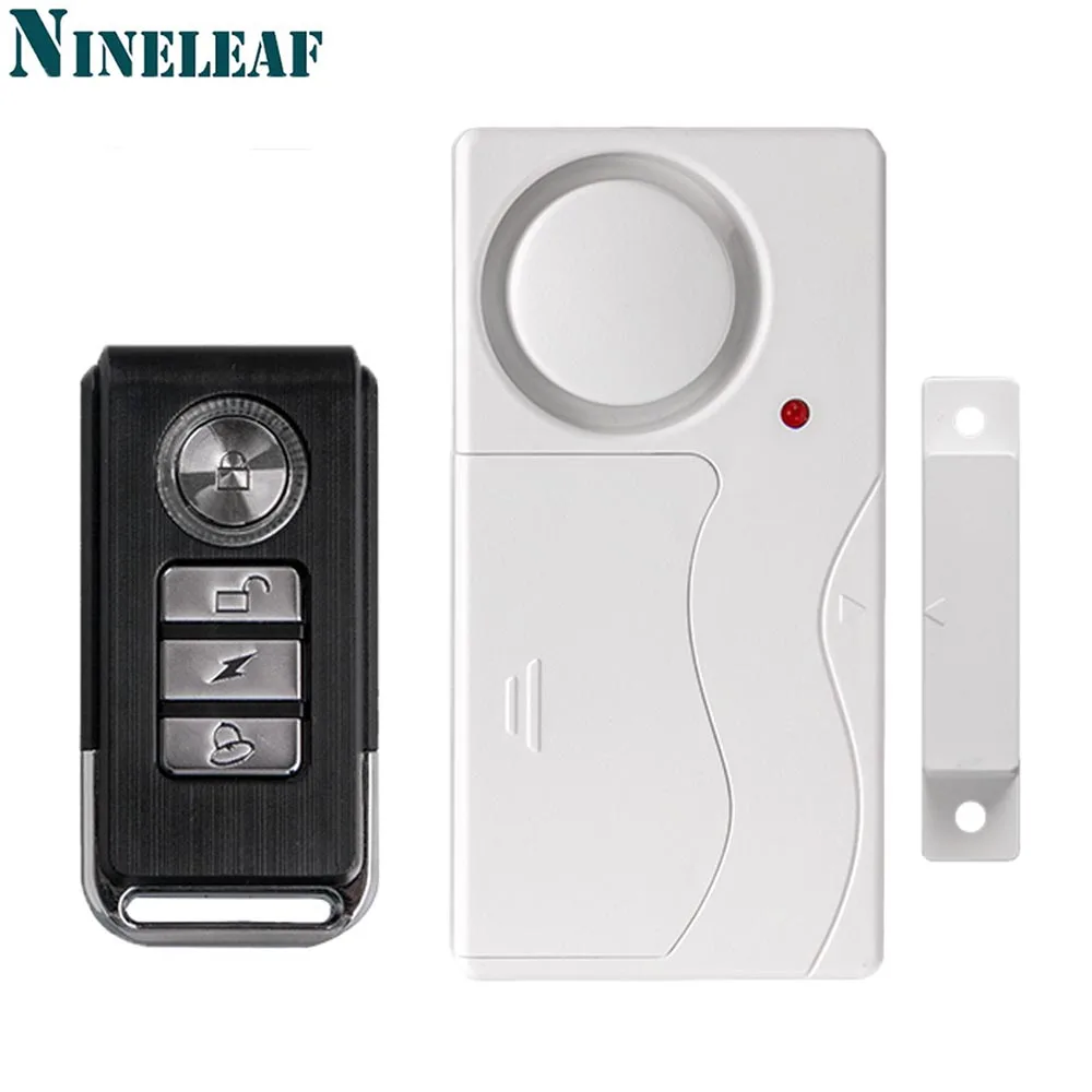 NineLeaf-Detector inalámbrico para puerta y ventana, alarma antirrobo con Control remoto, Sensor magnético, sistema de protección de seguridad para el hogar