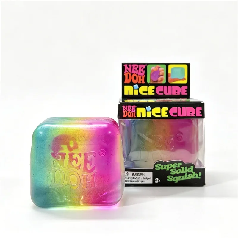 Needoh Cube Drip Fidget Sensory Toy Maltose TPR Mello Mallo Snow Ball Press Doh Change Color Relief Anxiety Focus Calm Down Gift