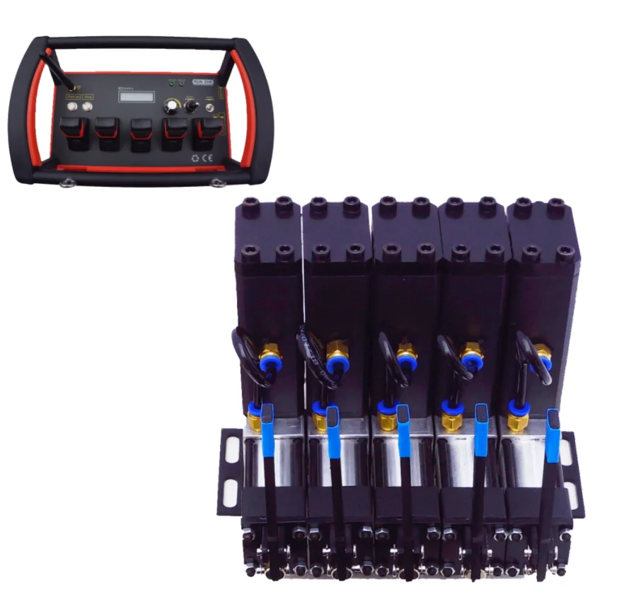 5 Functions 12-24V Hydraulic Valve Joystick Construction Machinery Hoisting Carry Remote Control