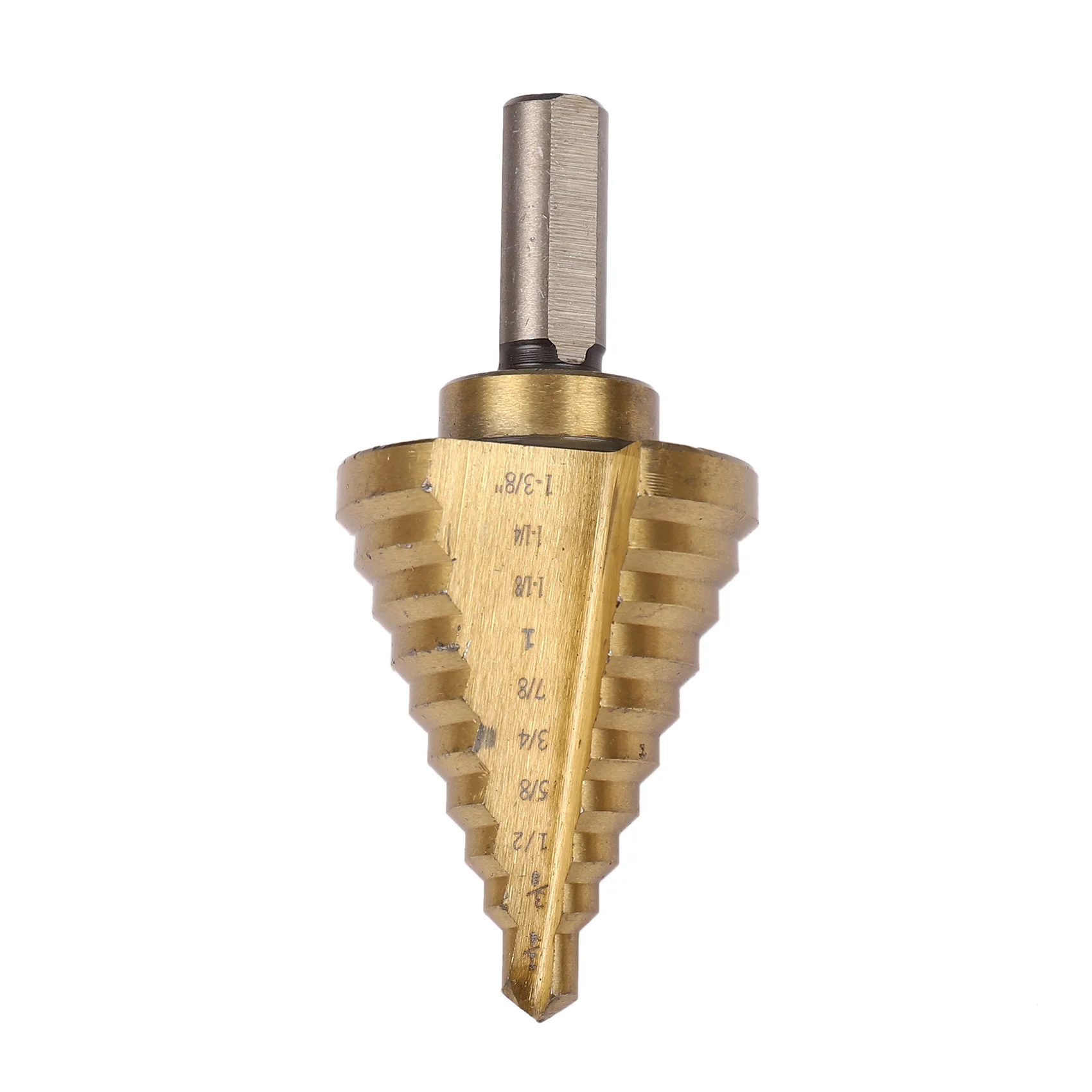 

Step Drill Cone Drill Bits, High Speed Steel 10 Steps 1/4 to 1-3/8 inch