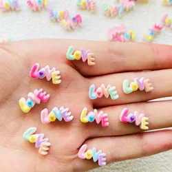 30 Pcs New Cute Valentine's Day Letter Resin Figurine Crafts Flatback Cabochon Ornament Jewelry Manicure Making Accessories A61