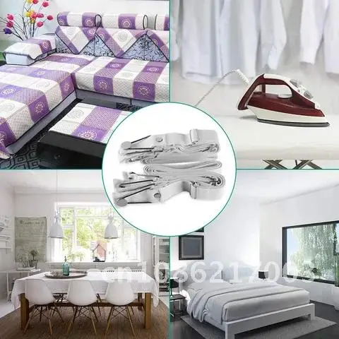 

Adjustable Bed Sheet Fastener Suspenders Elastic Band Clips Gripper Holder 4PCS Pad Fitted Sheet Clips