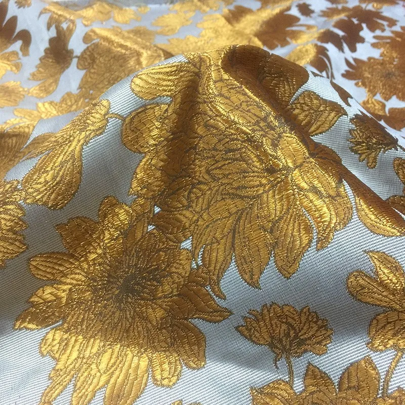 

gold-threaded flower Hanfu jacquard fabric dress trousers cheongsam brocade