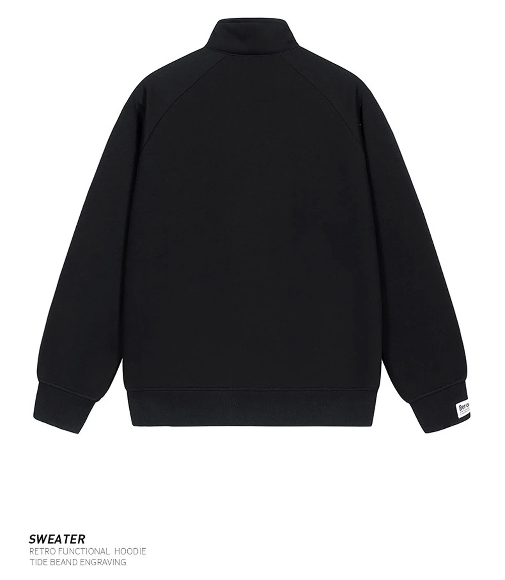 Spring Autumn Men's Half Zipper Sweatshirt Fashion Men Anorak Windbreaker Pullovers Men Loose Fit Streetwear Sweatshirt