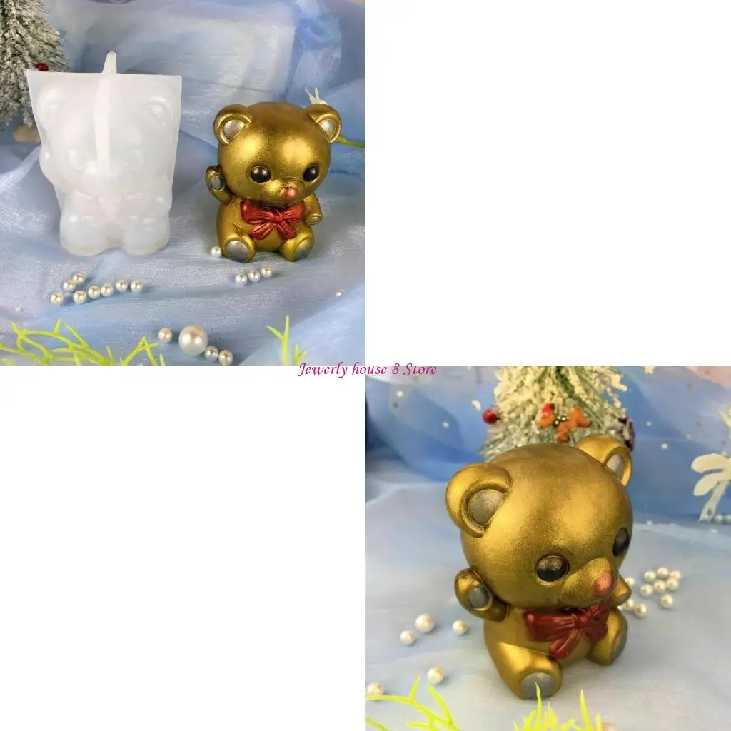 

Форма для свечей с медведем, ароматерапевтические принадлежности для изготовления свечей, силиконовые формы для милого медведя,