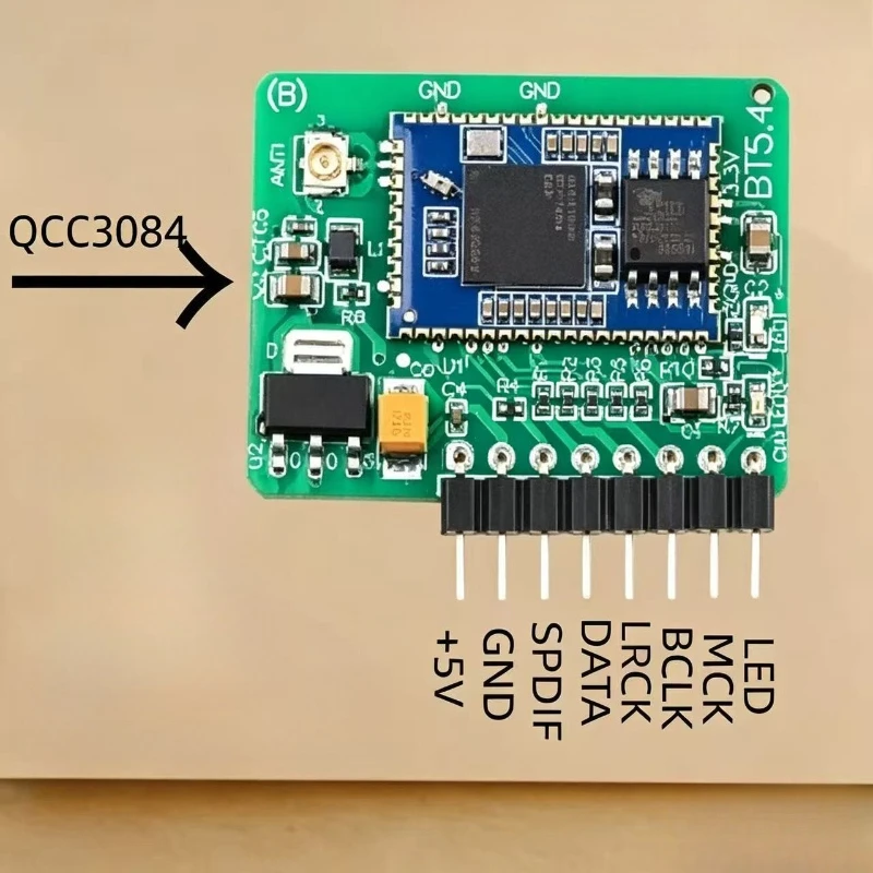 Qcc5181 bluetooth audio module receiver board with coaxial/iis output decoder preamplifier expansion kit