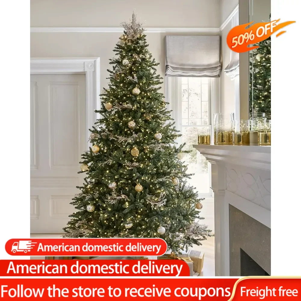 6.5ft Prelit String Lights Clear LED Classic Blue Spruce Artificial Christmas Tree |  Foliage | Easy Storage with Storage Bag