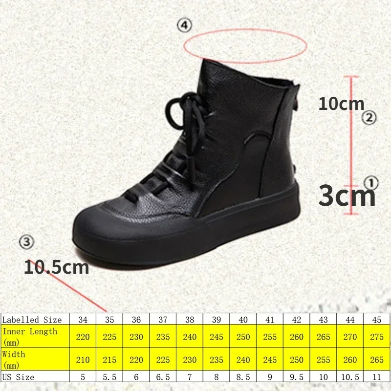 Koznoy 3cm New Cow Genuine Leather Ankle Booties Women Autumn Boot Flats Spring Thick Sole Motorcycle Platform Wedge Shoes