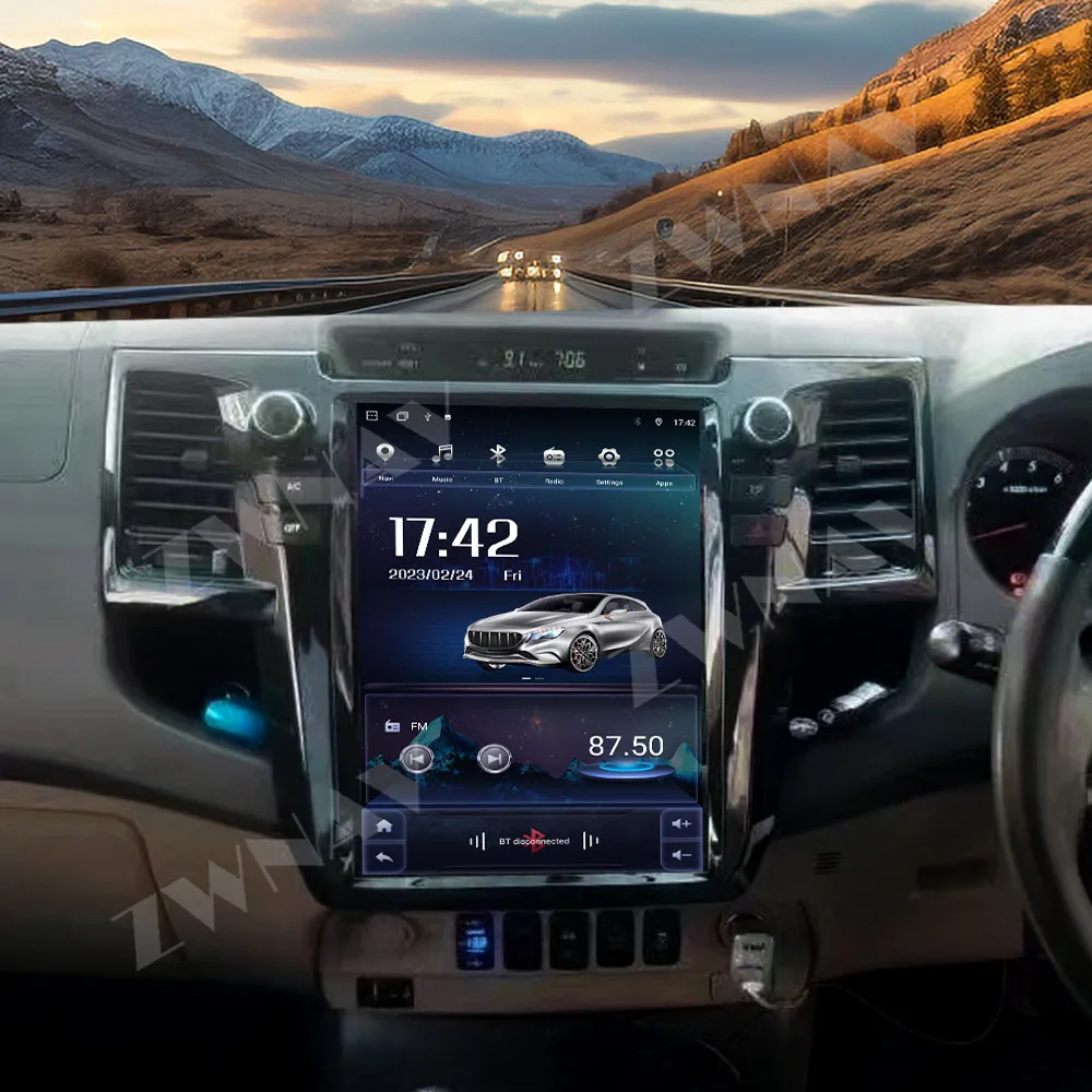 

12.1” For Toyota Runner 2013-2016 Android auto touch screen GPS navigation carplay multimedia player radio wireless head unit