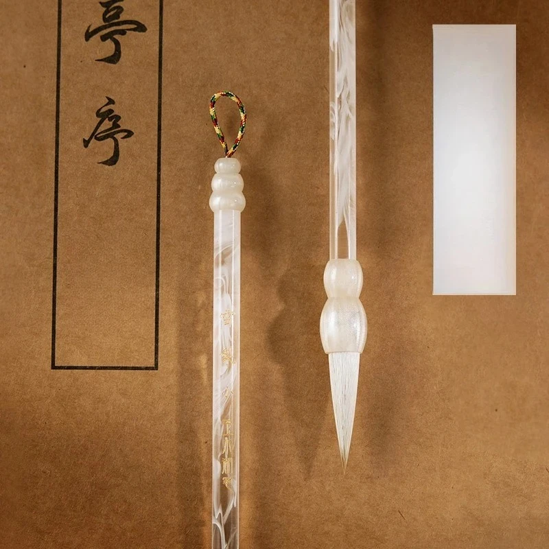 

Hot Sale Chinese Zhong Kai Brush Pen for Calligraphy Wool and Weasel Mix Hair Big Size Regular Script Painting Tool Student