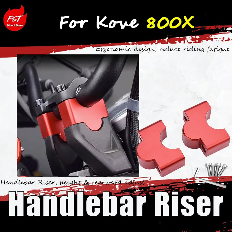 For Kove 800X Modified With Accessories: Higher and Rearward-Adjustable Handlebar, Higher and Widened Brake Lever