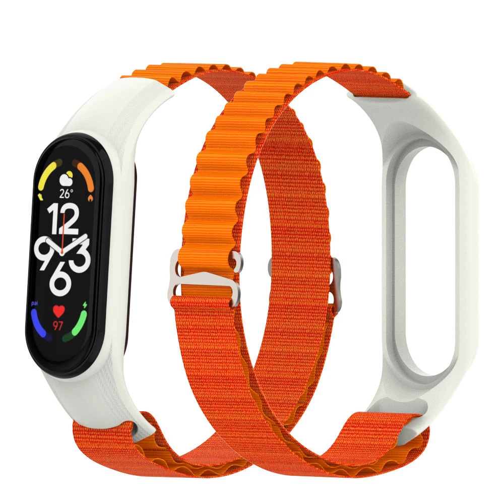 Alpine loop For xiaomi Mi band 4 6 7 5 Strap Wristband Smartwatch Accessorie Sport Nylon Replacement bracelet miband4 5 3 band