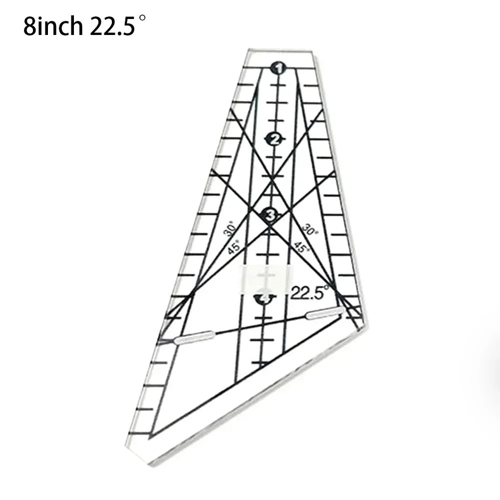 Acrylic Sewing Patchwork Ruler Squedge 22.5° Sewing Template Ruler Patchwork Quilting Ruler DIY Sewing Stencil Tool