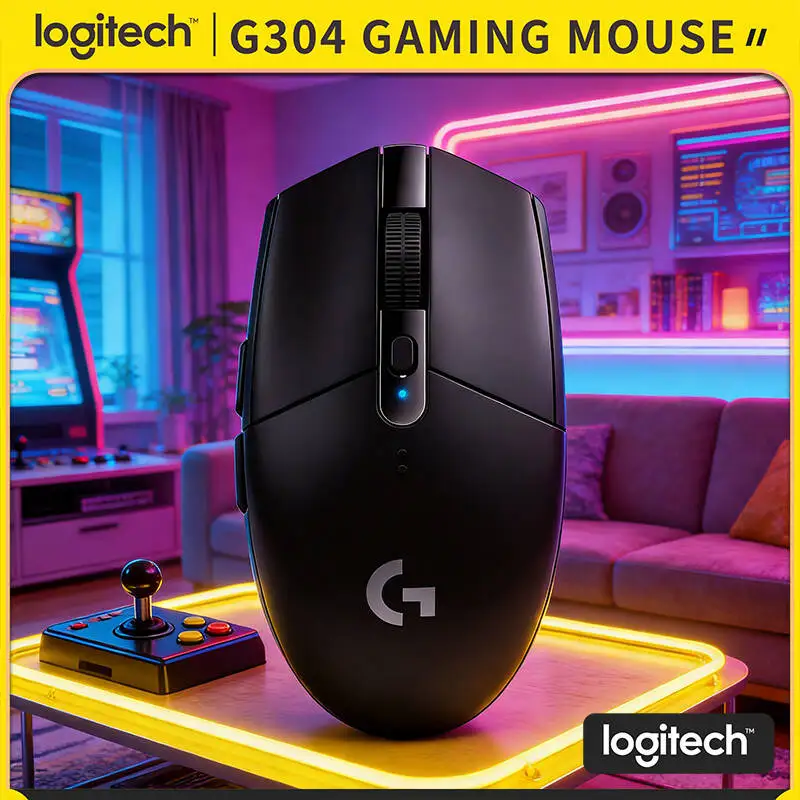 

Беспроводная игровая мышь Logitech G304 с технологией LIGHTSPEED, сенсор HERO 12000 DPI, отклик 1 мс, 9 месяцев автономной работы, эргономичная для работы и игр