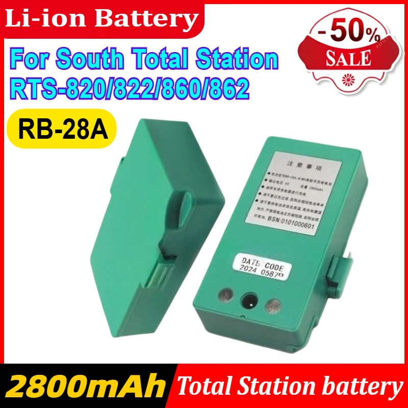 

RB-28A Battery for South Total Station RTS-820/822/860/862 Rechargeable NI-MH Battery